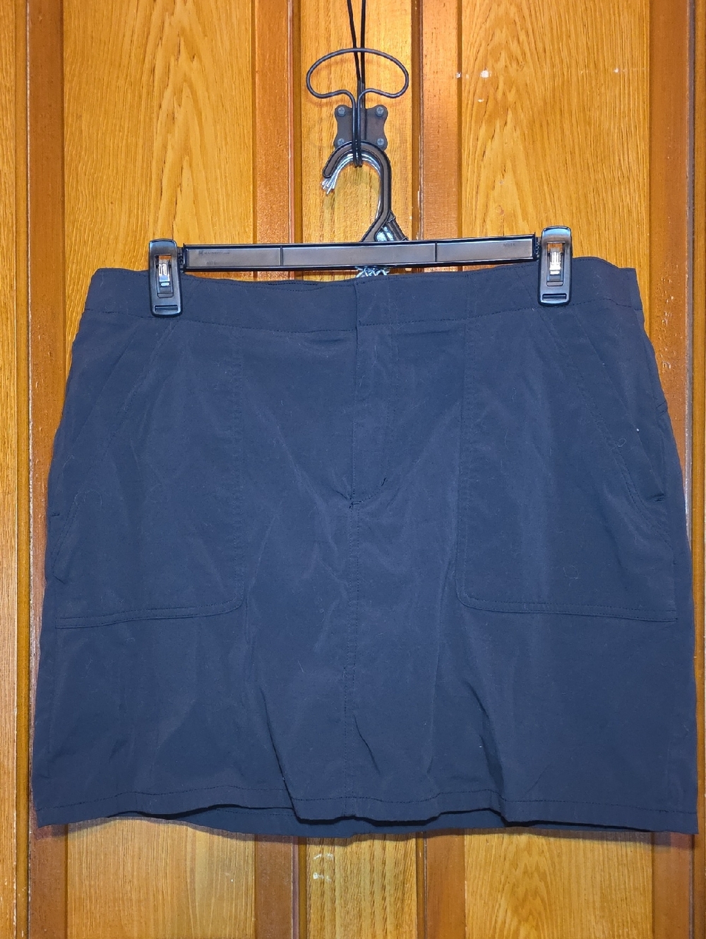 Eddie Bauer Black Skort with Front Patch Pockets